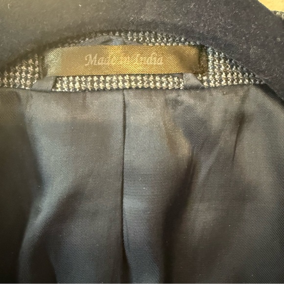 Lauren Ralph Lauren Green Label Tweed Navy Blue Sport Coat Blazer Wool Blend - Picture 4 of 5